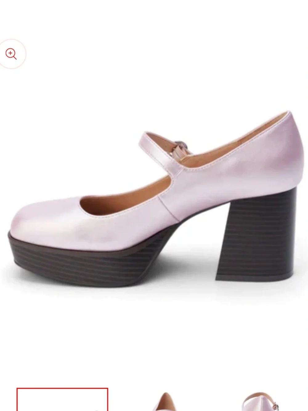 Matisse Matilda Platform Mary Jane Heels Rose Metallic Sz 7